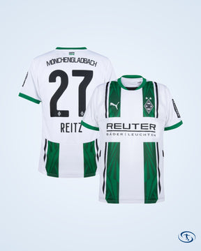 Borussia Mönchengladbach Home Reitz 27 Shirt 2024-2025 (Official Printing) - Men's
