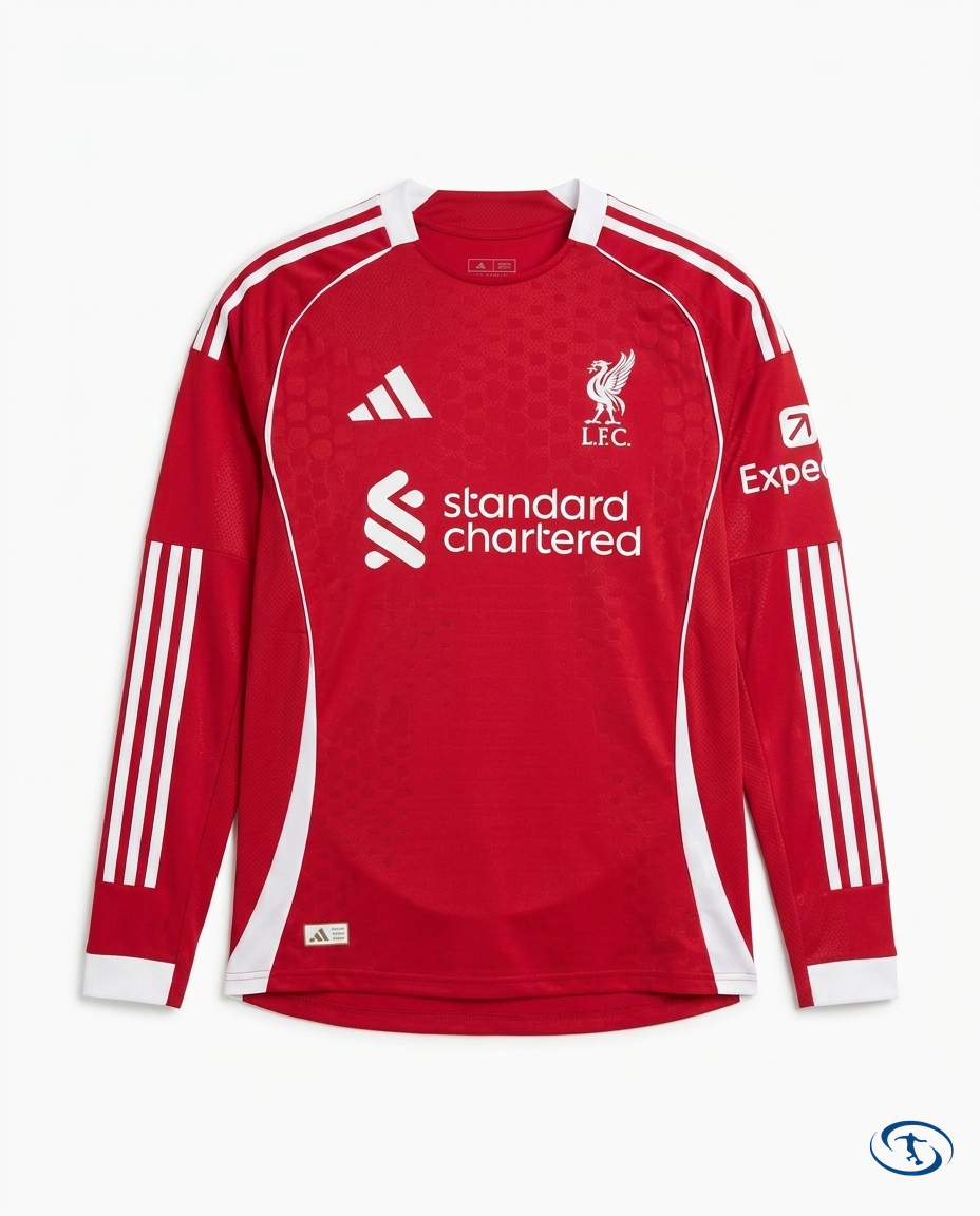 Liverpool Jersey Long Sleeve Home 2025/26 - Packshot | Sant Sport