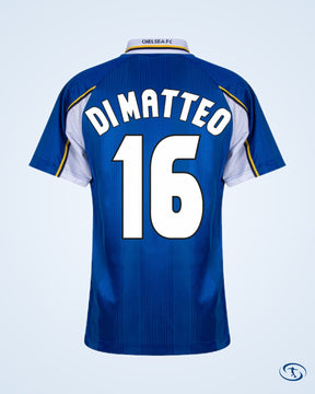 Score Draw Chelsea Retro Home ECWC Flo 19 Shirt 1998-1999 (Retro Flex Printing) - Men's