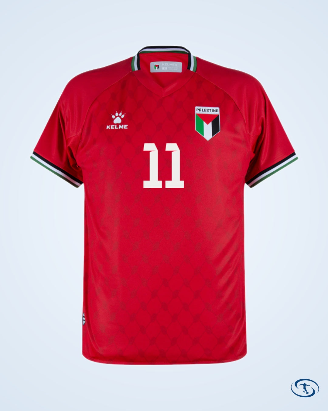 Kelme Palestine Away O.Dabbagh 11 Shirt 2024-2025 (Fan Style Printing) - Men's | Sant Sport