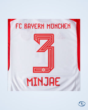 Bayern Munich Home Minjae 3 KIDS Shirt 2023-2024 (Official Printing) - Kids