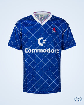 Score Draw Chelsea Dixon 9 Home Retro Shirt 1987-1988 (Retro Flock Printing) - Men's | Sant Sport