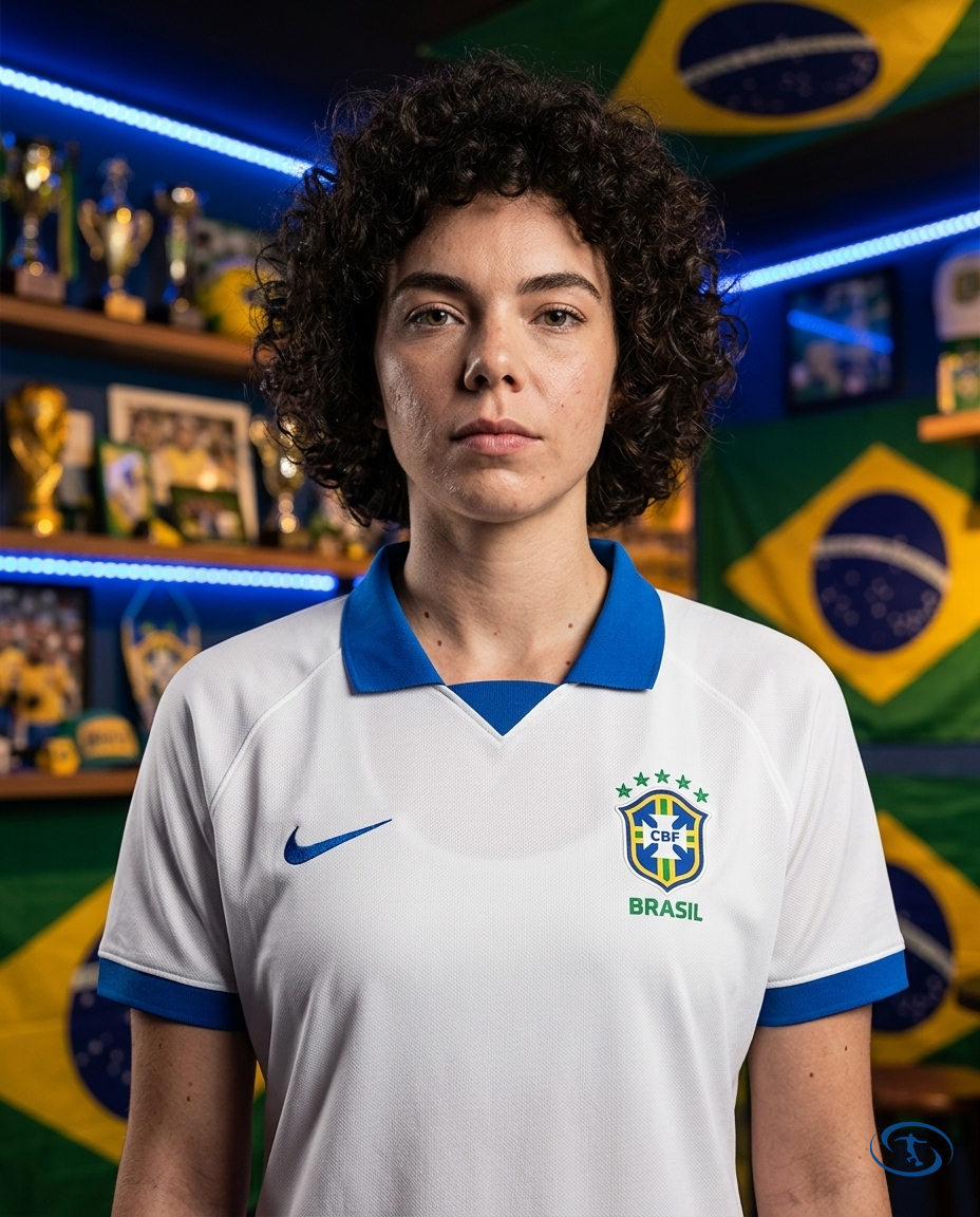 Camisa Seleção Brasileira Copa América 19/20 Torcedor Nike Feminina - Branco - Badge Close-Up | Sant Sport