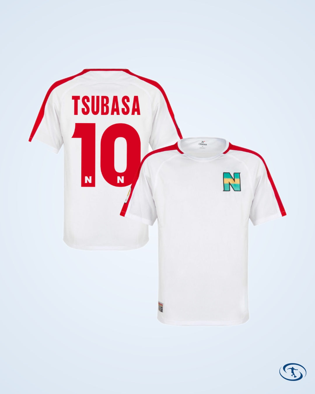 Captain Tsubasa No.10 Nankatsu Shogaku Official Home Shirt 2 - White/Red - Men's