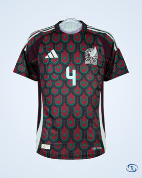 Mexico Home Authentic E.Álvarez 4 Jersey 2024-2025 (Official Printing) - Men's | Sant Sport