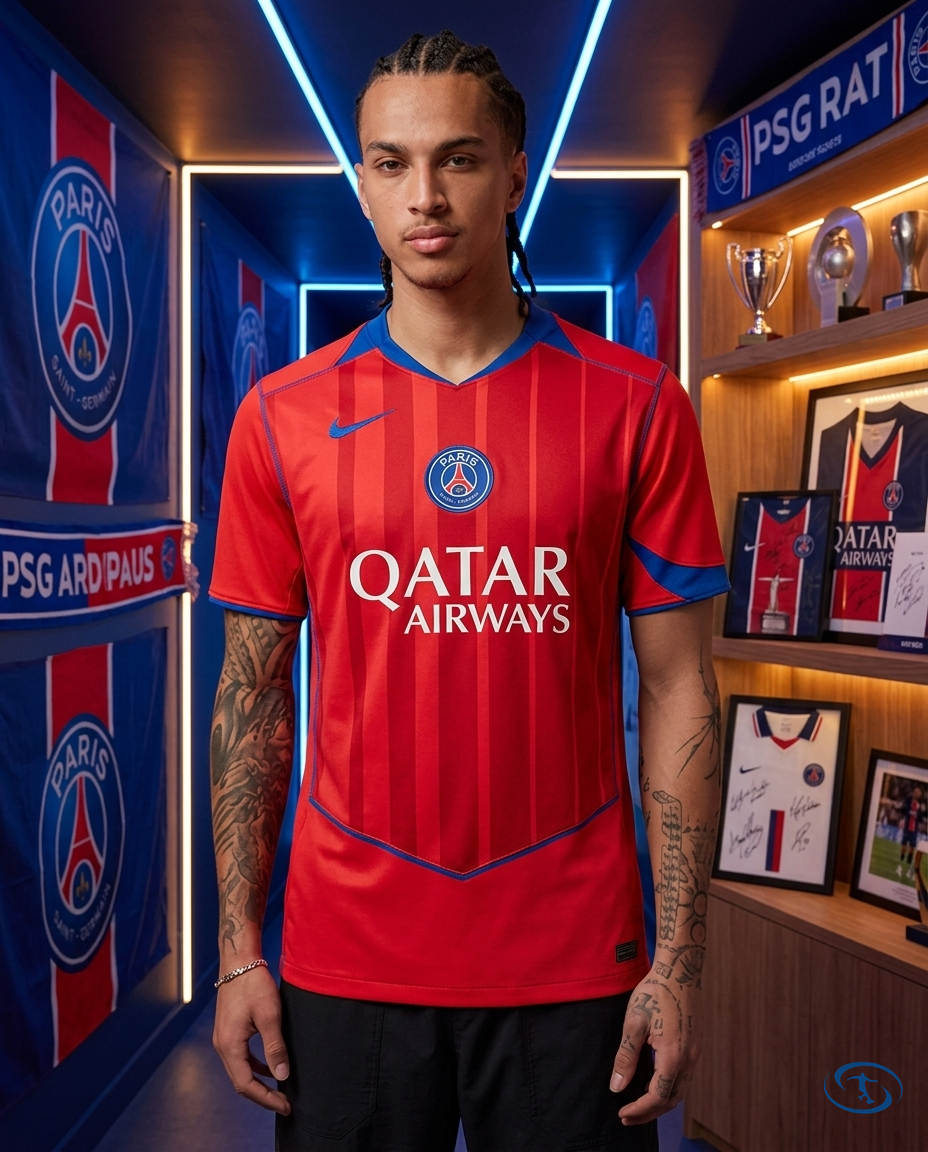 Camisa PSG Third 2025/26 - Torcedor Nike Masculino - Vermelho - Front View | Sant Sport