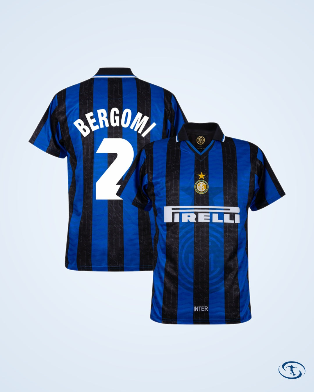 Inter Milan Home Retro Player Number Shirt 1997-1998 (Retro Flock Printing) - Men's