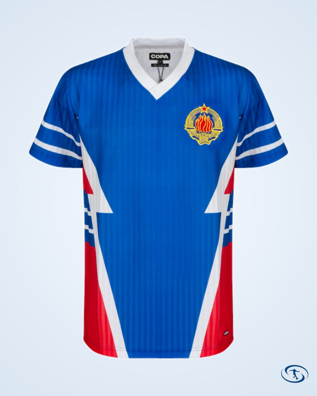 Yugoslavia Home Mijatović 8 Retro Shirt 1990-1991 (Retro Flock Printing) - Men's | Sant Sport