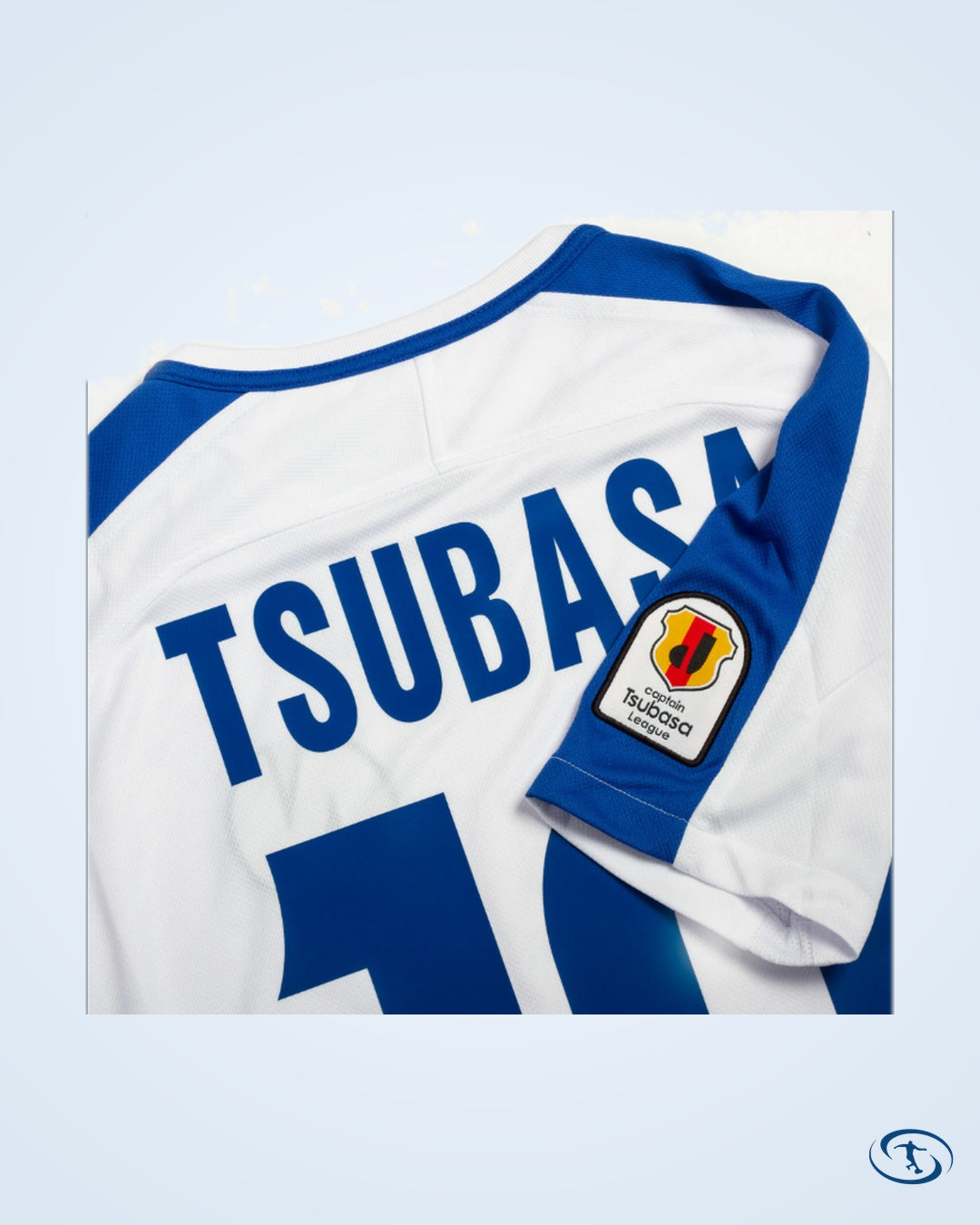 Captain Tsubasa No.10 Nankatsu Shogaku Official Home Shirt 1 (white/blue) - Men's