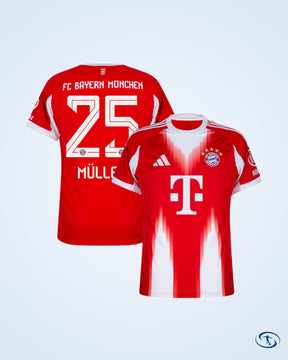 Bayern Munich Home Player Number Shirt 2025-2026 (Official Printing) - Men's