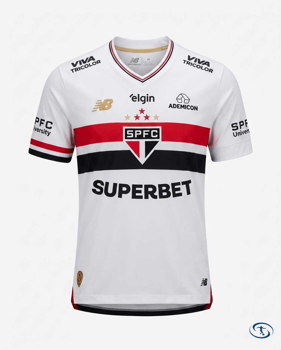 Sao Paulo FC Jersey Home Patrocinadores 2025/26 - Packshot | Sant Sport