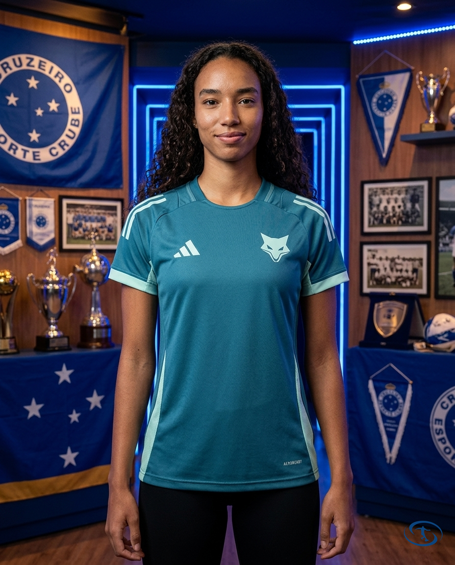 Cruzeiro Jersey Training 2025/26 - Women's Adidas - Blue - Front View | Sant Sport