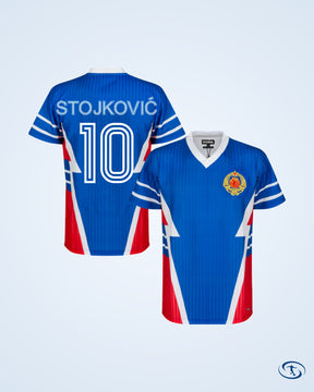 Yugoslavia Home Player Retro Jersey 1990-1991 (Retro Flock Printing) - Men's