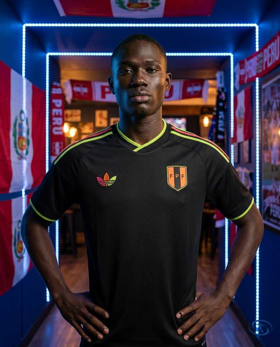 Camisa Peru Away 2026/27 Torcedor Adidas Masculino - Preto - Front View | Sant Sport