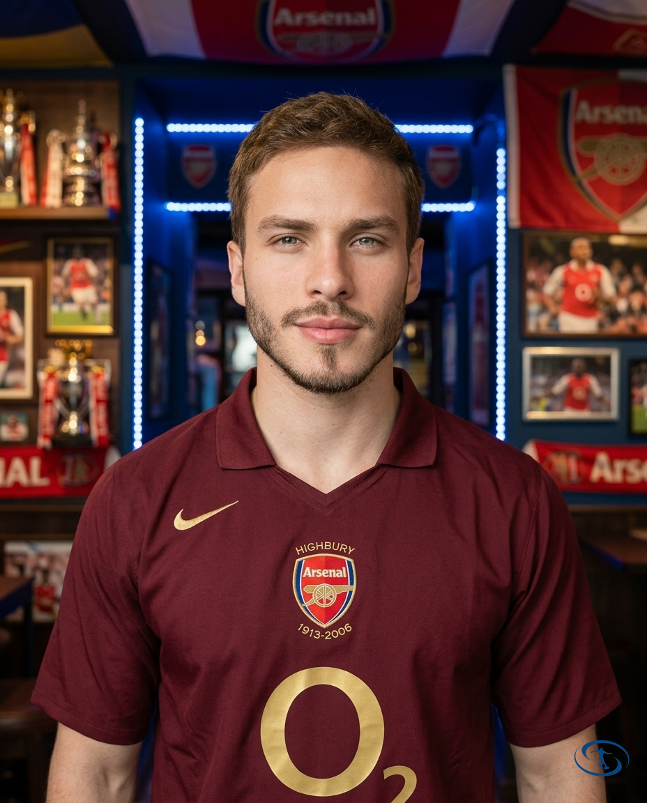 Camisa Arsenal Home Retrô 2005/06 Torcedor Nike Masculino - Bordô Vinho - Badge Close-Up | Sant Sport