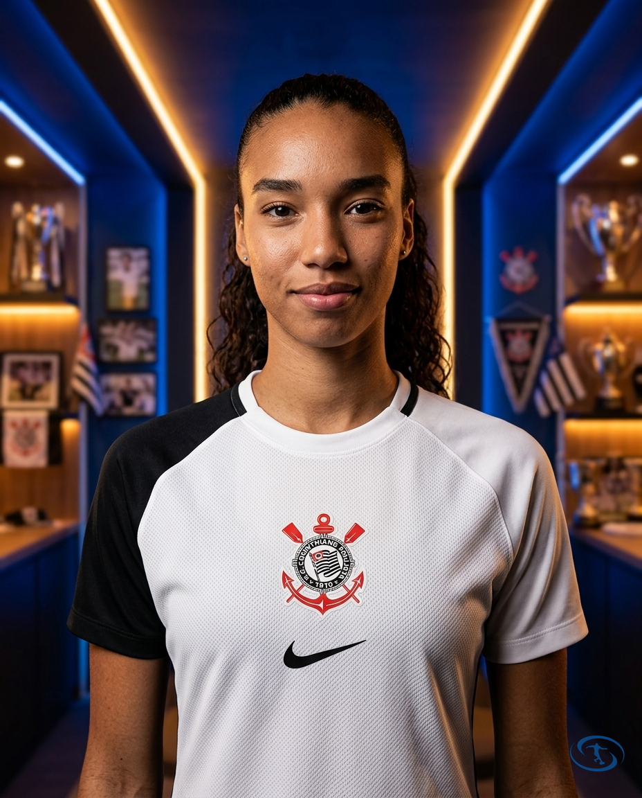 Corinthians Jersey Home 2025/26 Nike Women's - White - Badge Close-Up | Sant Sport