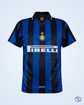 Inter Milan Home Retro Ronaldo 10 Shirt 1997-1998 (Retro Flock Printing) - Men's | Sant Sport