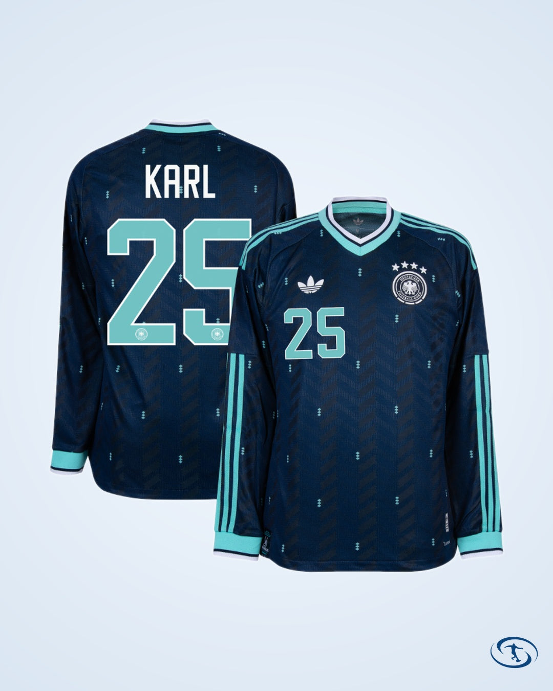 Germany Authentic Away L/S Player Number Shirt 2026-2027 (Official Printing) - Men's