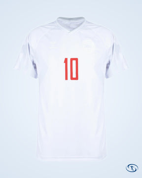 Denmark Away Eriksen 10 Shirt 2022-2023 (Official Printing) - Men's | Sant Sport