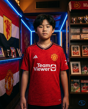 Conjunto Infantil Manchester United Home 23/24 - Front View | Sant Sport