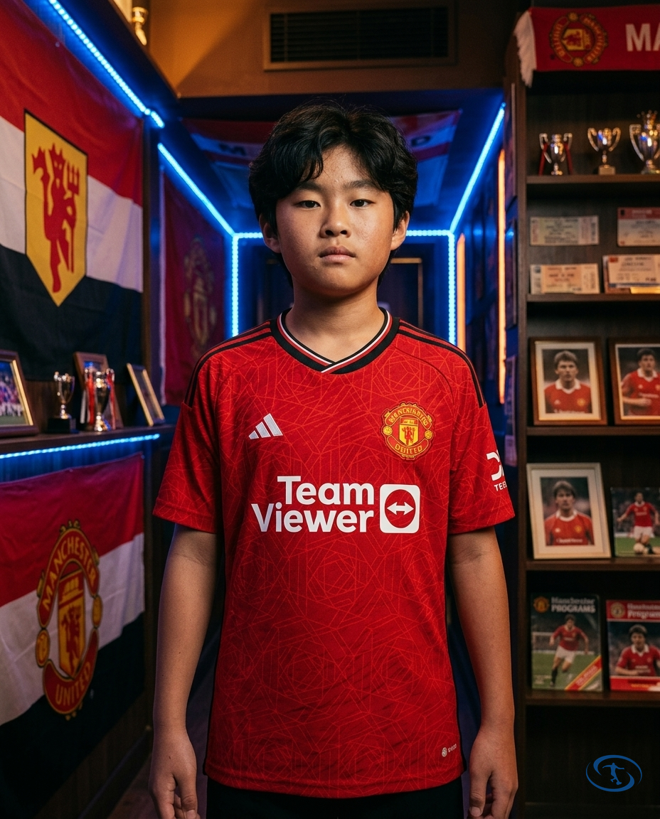 Conjunto Infantil Manchester United Home 23/24 - Front View | Sant Sport