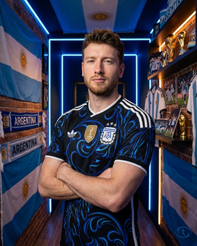 Camisa Argentina Away 2026/27 Torcedor Adidas Masculino - Azul - Side View | Sant Sport