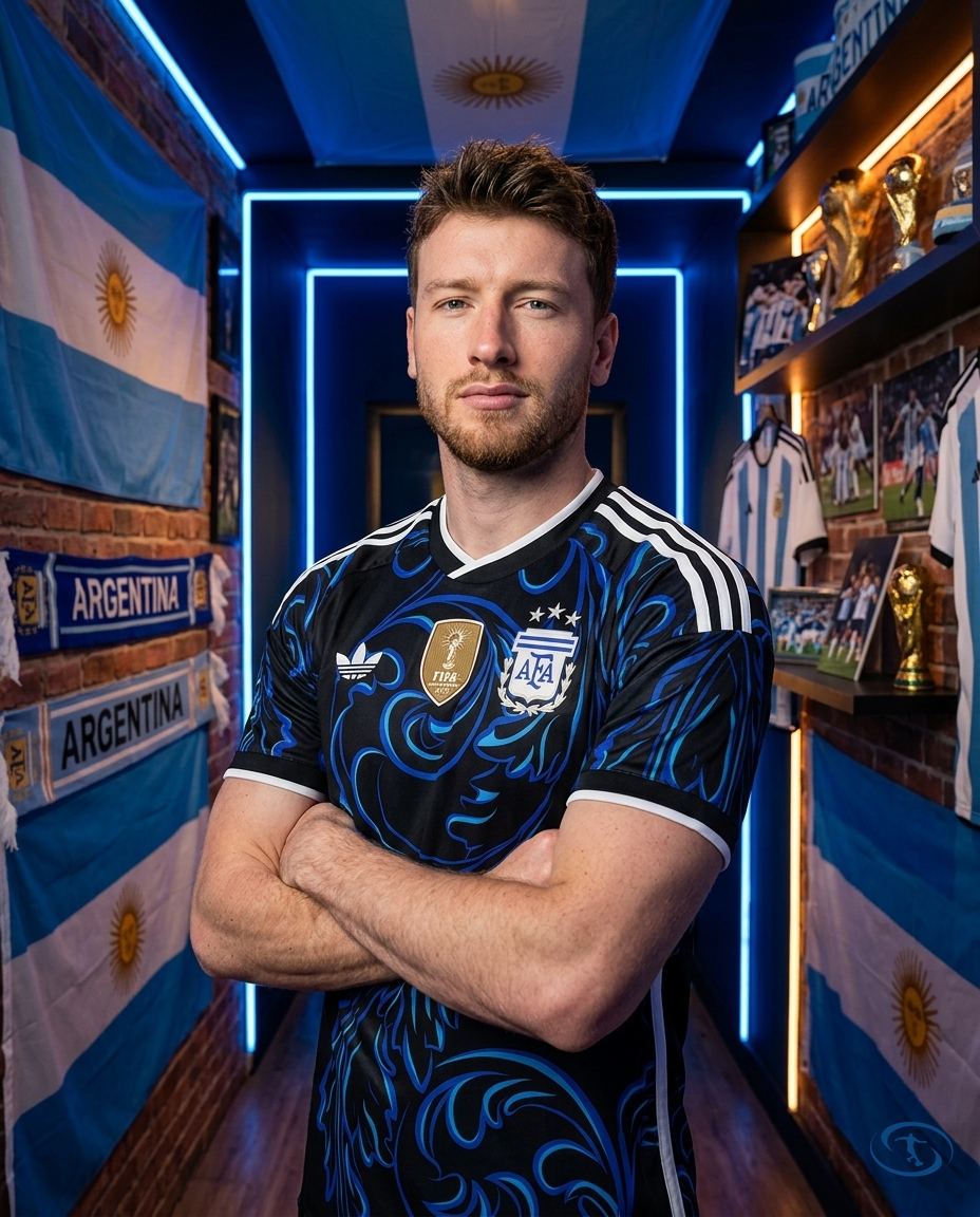 Camisa Argentina Away 2026/27 Torcedor Adidas Masculino - Azul - Side View | Sant Sport
