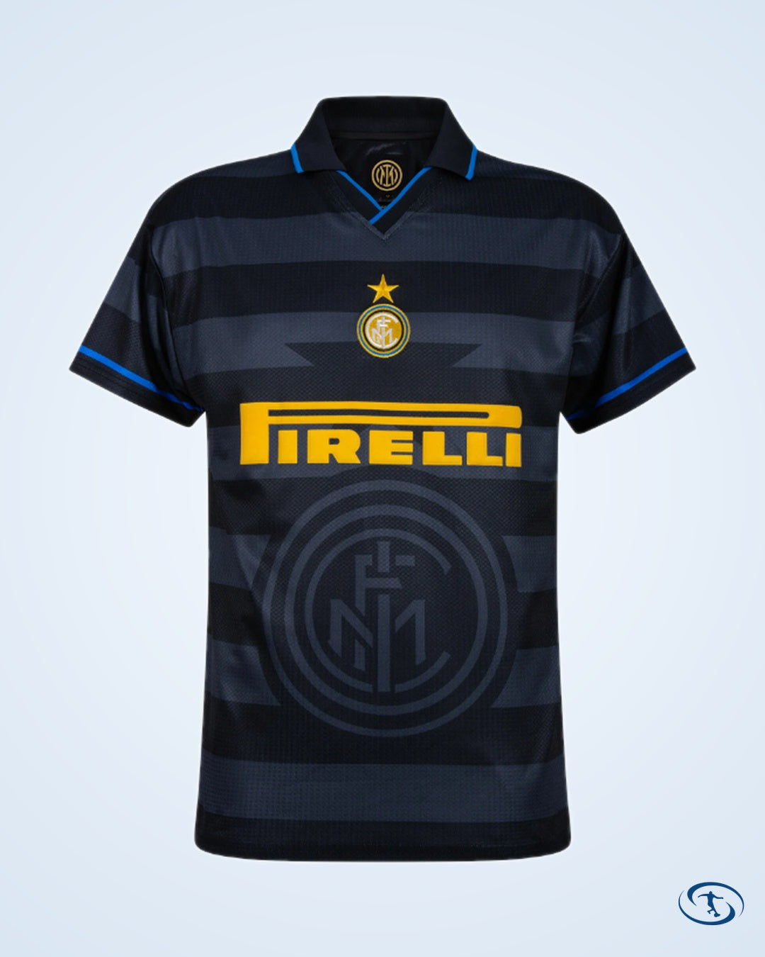 Inter Milan Away Retro Ronaldo 10 Shirt 1997-1998 (Retro Flock Printing) - Men's | Sant Sport
