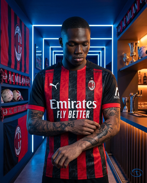 Camisa AC Milan Home 2025/26 - Torcedor Puma Masculino - Vermelho e Preto - Side View | Sant Sport