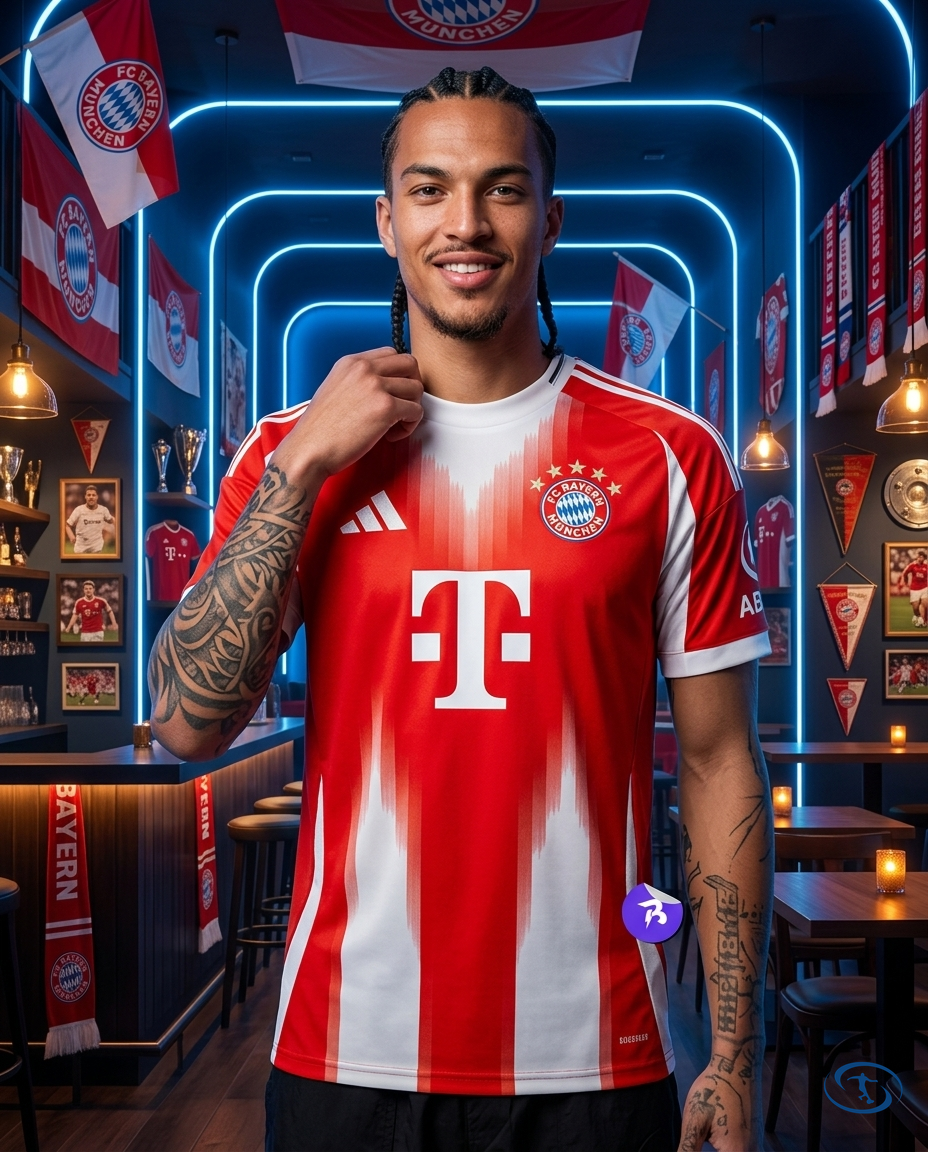 Camisa Bayern de Munique Home 2025/26 - Torcedor Adidas Masculino - Vermelho e Branco - Front View | Sant Sport