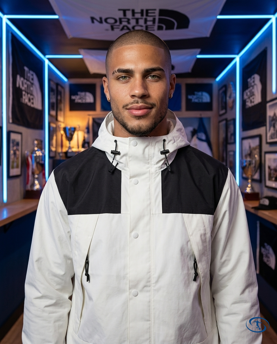 The North Face Men's - White e Preto Windbreaker - Front View | Sant Sport