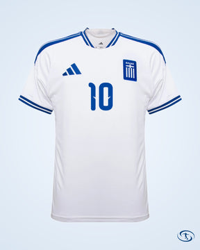 Greece Home ΤΖΟΛΗΣ 10 Shirt 2026-2027 (Greek Alphabet Printing) - Men's | Sant Sport