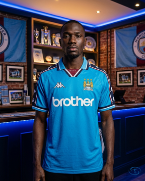 Camisa Manchester City Home Retrô 97/99 Torcedor Masculina - Azul - Front View | Sant Sport