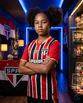 Sao Paulo FC Kids Kit Away 2025/26 - New Balance - Side View | Sant Sport