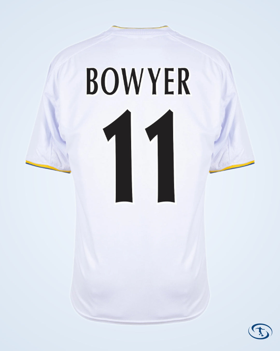 Score Draw Leeds United Retro Home Shirt 2000-2002 Fan Version (Retro Flex Printing)