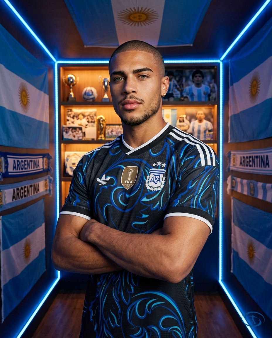 Camisa Argentina Away 2026/27 Jogador Adidas Masculino - Azul - Side View | Sant Sport