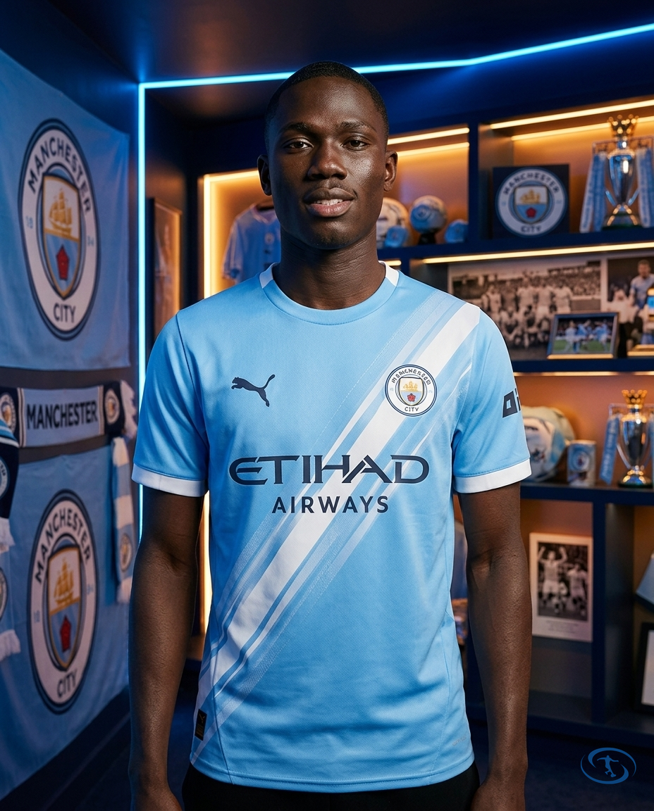 Camisa Manchester City Home 25/26 - Torcedor Puma Masculino - Azul e Branco - Front View | Sant Sport