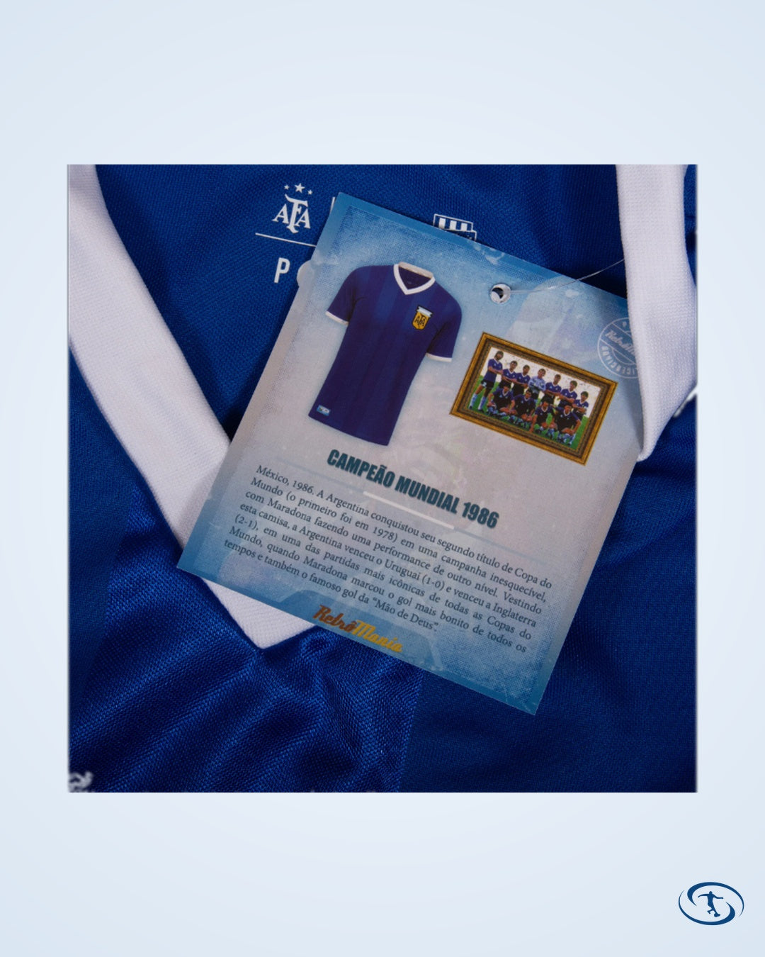 Argentina Away Retro No.10 (Maradona) Shirt 1986 (Retro Glitter Printing) - Men's