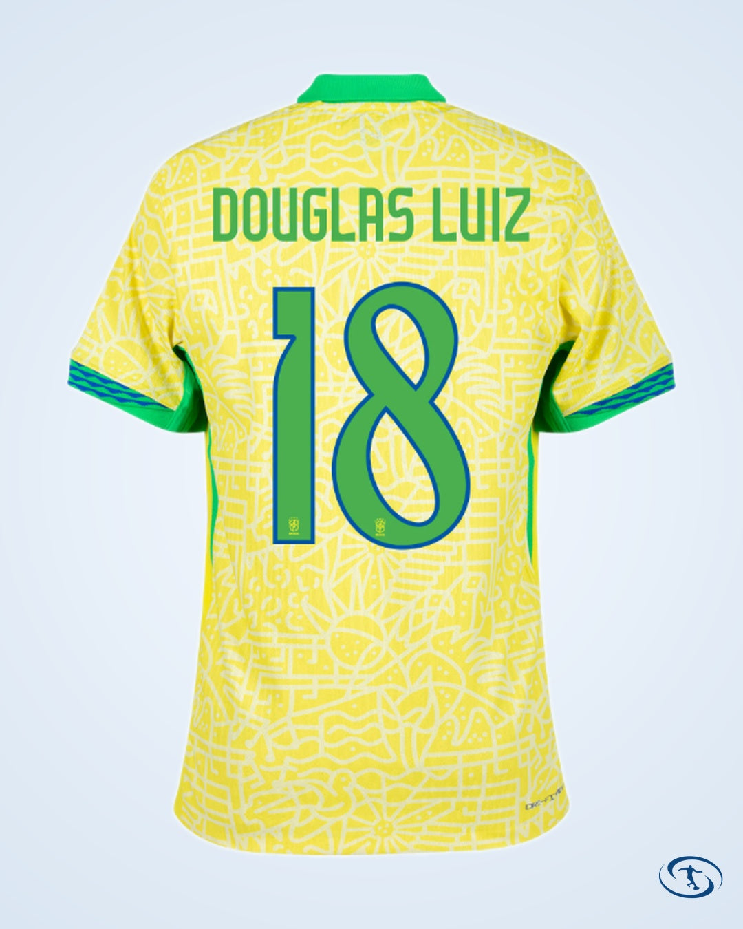 Brazil Home Douglas Luiz 18 Shirt 2024-2025 (Official Printing) - Men's