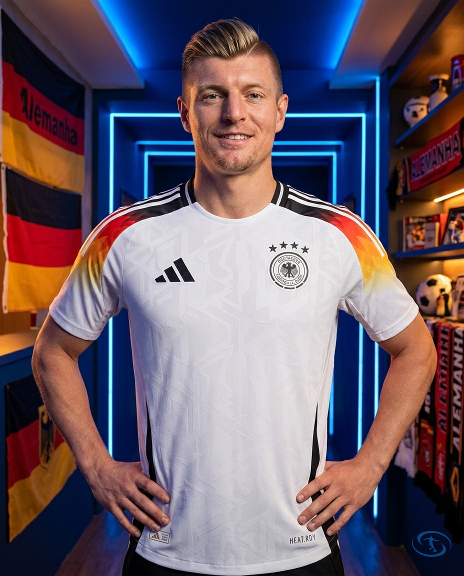 Camisa Alemanha Home Eurocopa 24/25 - Torcedor Adidas Masculino - Branco - Front View | Sant Sport