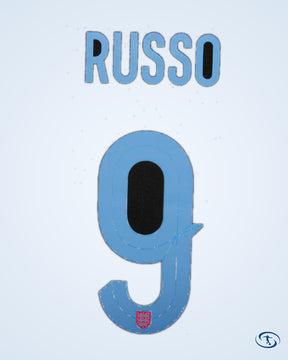 England Women's Away Russo 9 Shirt 2025-2026 (Official Printing) - Women's