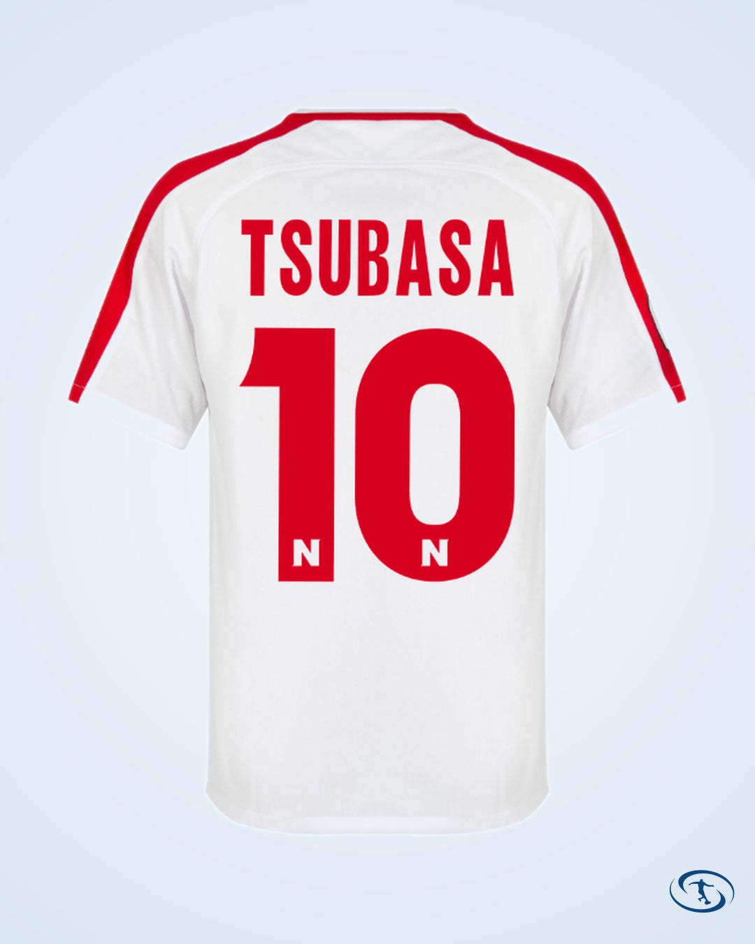 Captain Tsubasa No.10 Nankatsu Shogaku Official Home Shirt 2 - White/Red - Men's