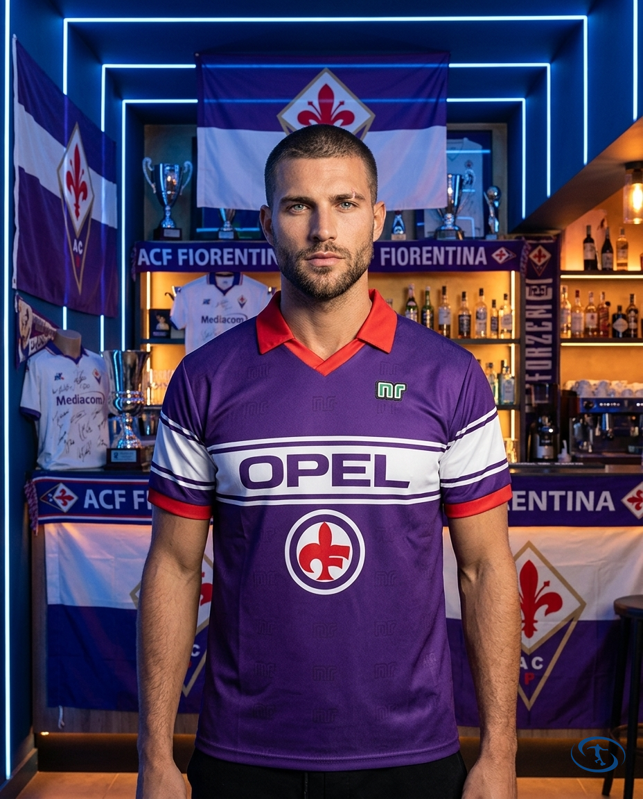 Camisa Fiorentina Home Retrô 1984/85 Torcedor Masculina - Roxo - Front View | Sant Sport