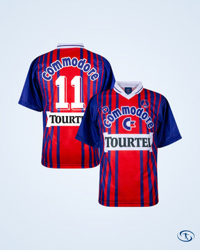Score Draw PSG Retro Home No.11 (Ginola) Shirt 1993-1994 (Retro Flex Printing) - Men's