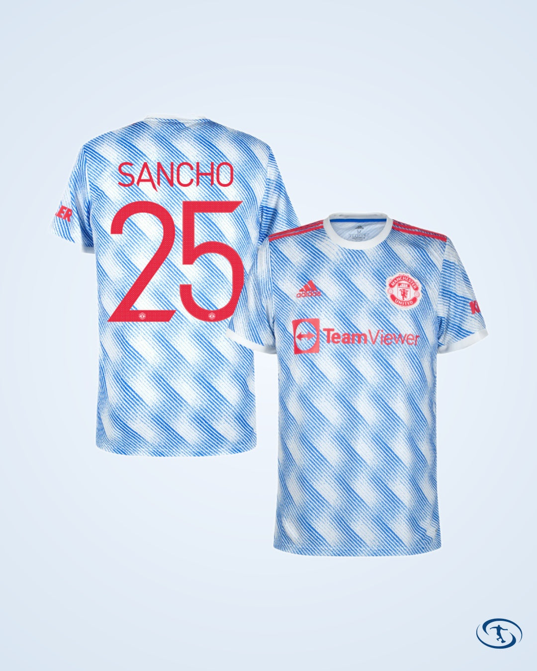 Man Utd Away Sancho 25 Shirt 2021-2022 (Cup Printing) - Men's