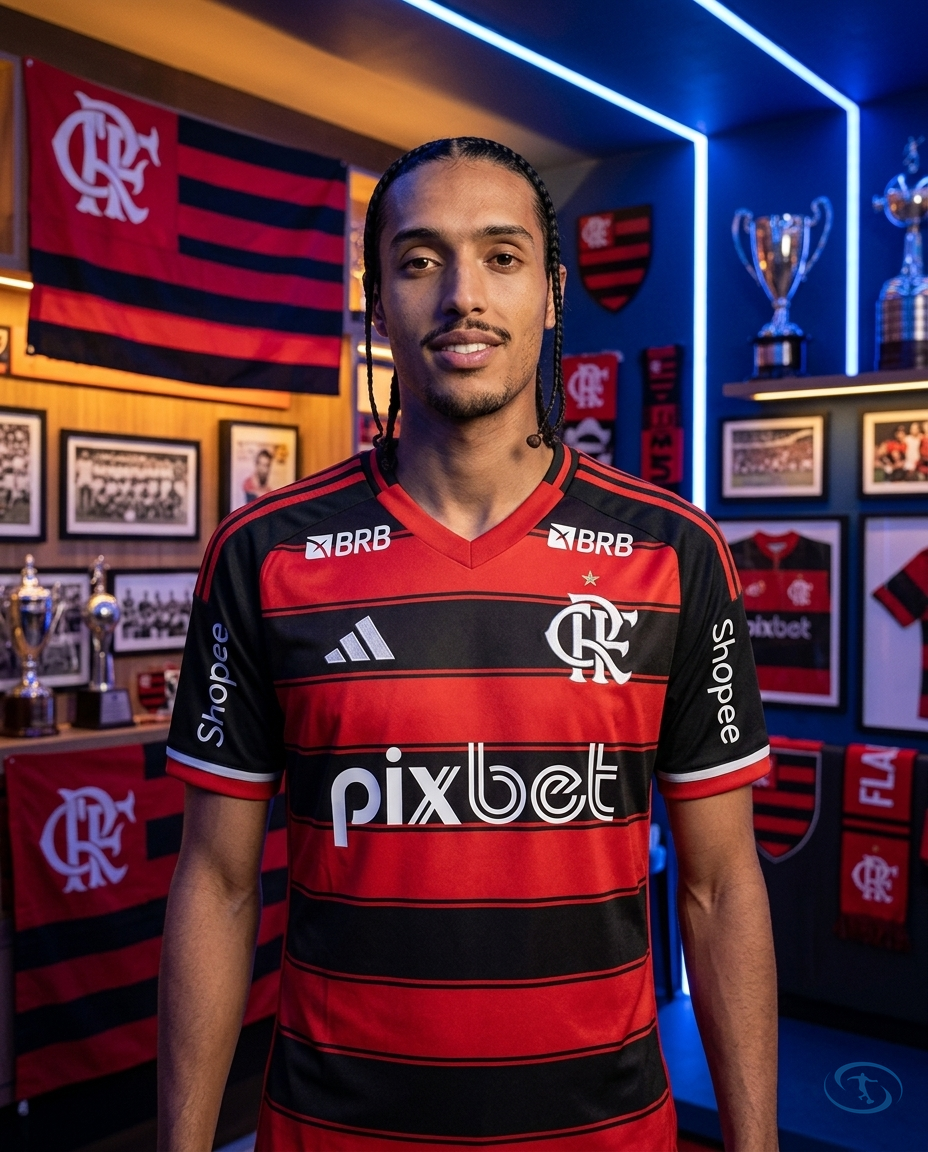 Flamengo Jersey Home Patrocinadores 2025/26 - Adidas Men's - Red - Front View | Sant Sport