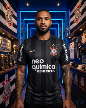 Corinthians Jersey Away Retro 2010 Men's Nike - Black - Front View | Sant Sport