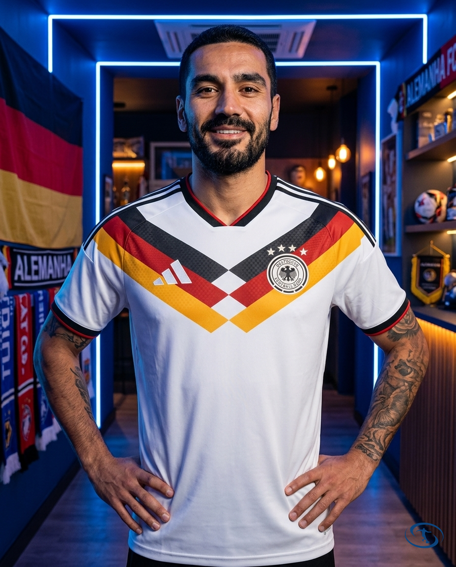 Camisa Alemanha Home 2026/27 Jogador Adidas Masculino - Branco - Front View | Sant Sport