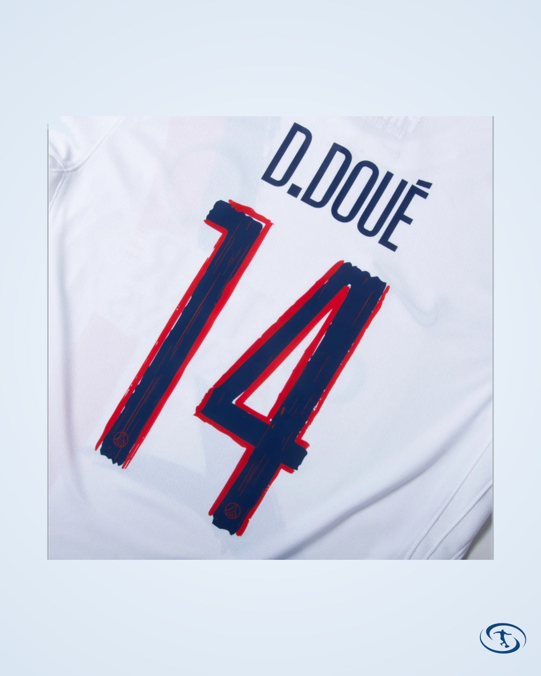 PSG Away D.Doué 14 Shirt 2024-2025 (Official Cup Printing) - Men's