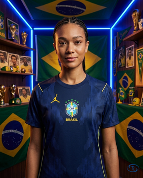 Camisa Brasil Away II 2026/27 Torcedor Nike Feminina - Azul - Front View | Sant Sport